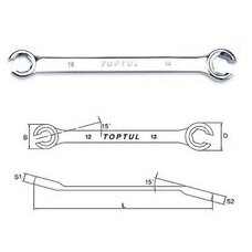 Raktas atviras AEAA0809  8x 9mm